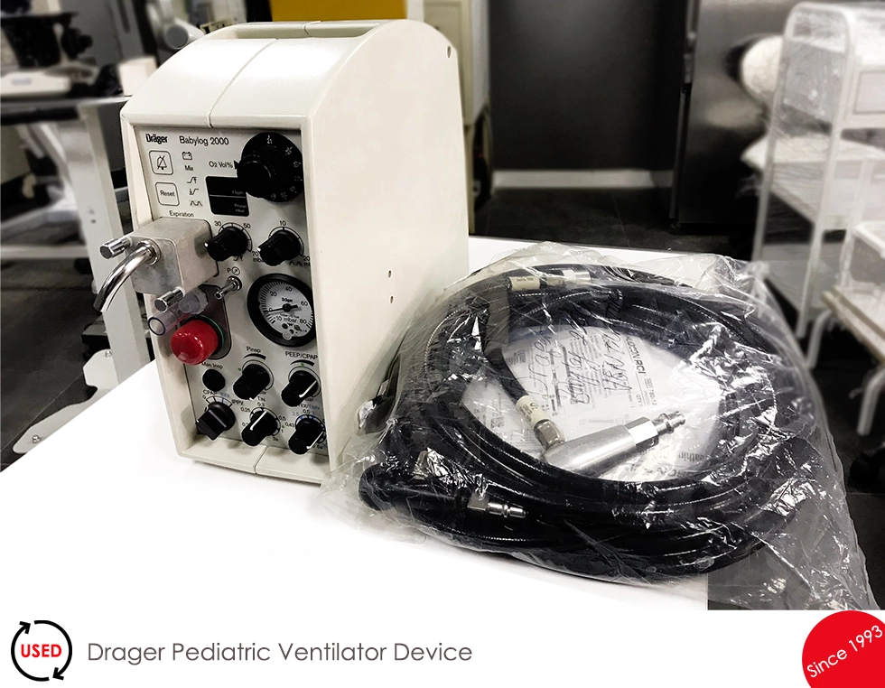 Used Drager Babylog 2000 Pediatric Ventilator Device
