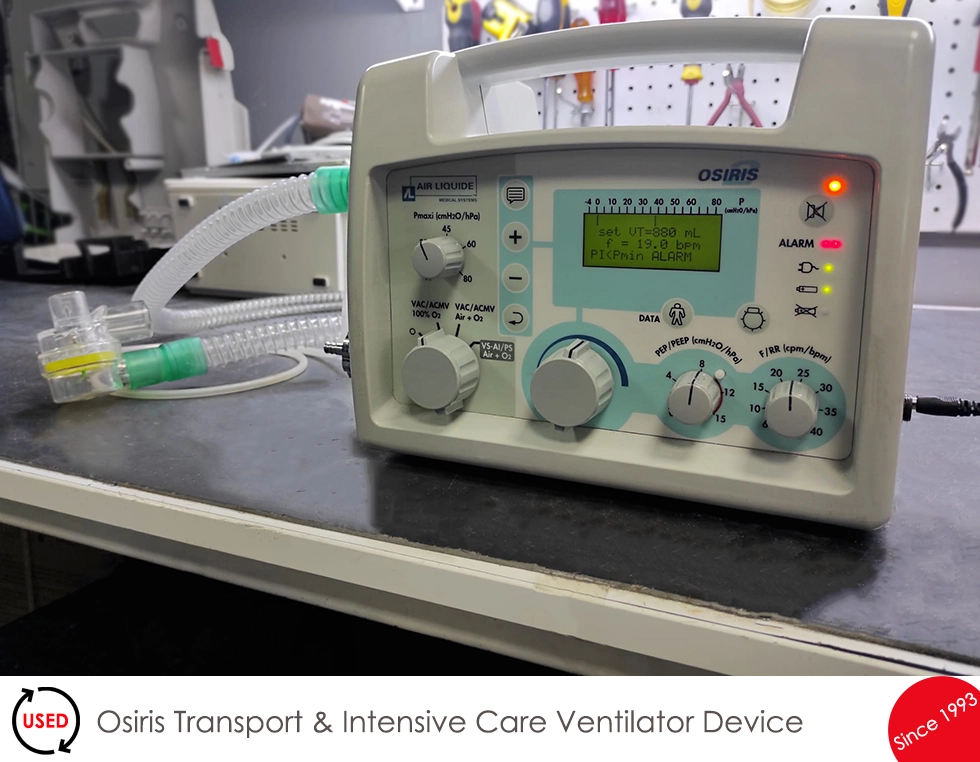 Used Osiris Transport & Intensive Care Ventilator Device